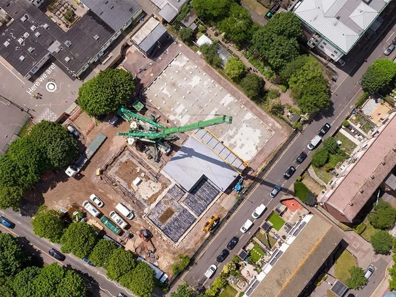 Drone construction time-lapse at Arundel Court Primary Academy - Image 2
