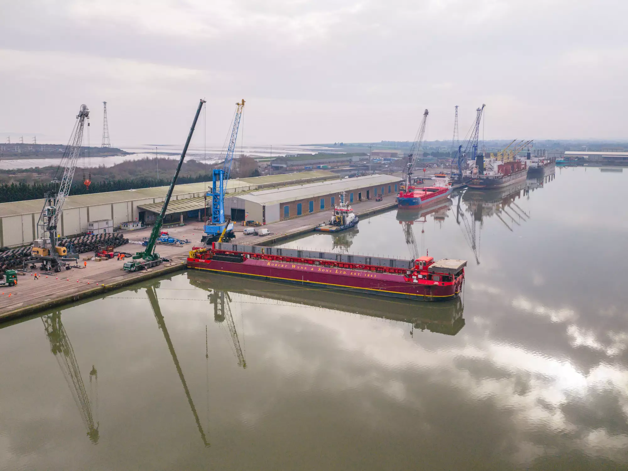 Crane on the Move: Drone and ground Filming "Margaret" From Southampton to ABP Newport