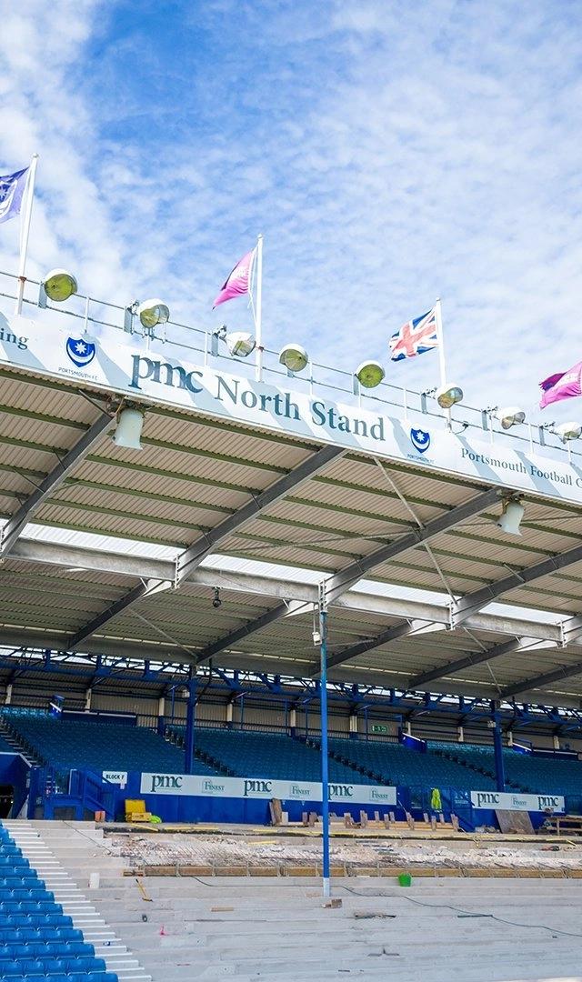 Drone shots of Fratton Park renovations - Image 4