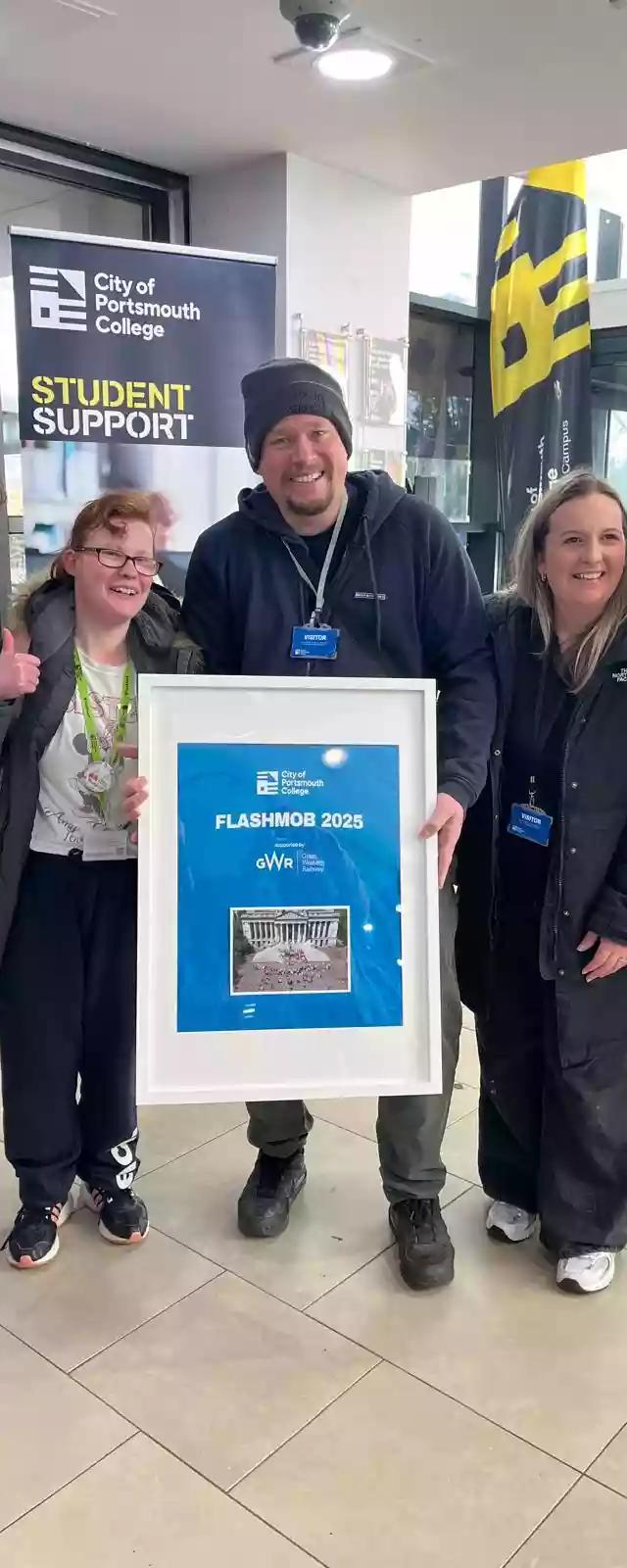 COPC - Flash Mob - Framed T shirt and drone photo print to Solent Sky Services